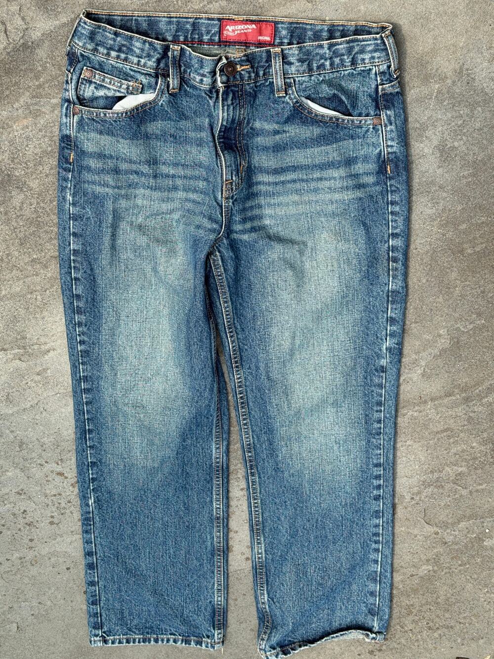 Vintage Arizona Jean Co High Waisted Raw Hem Jeans Size 16 Husky
